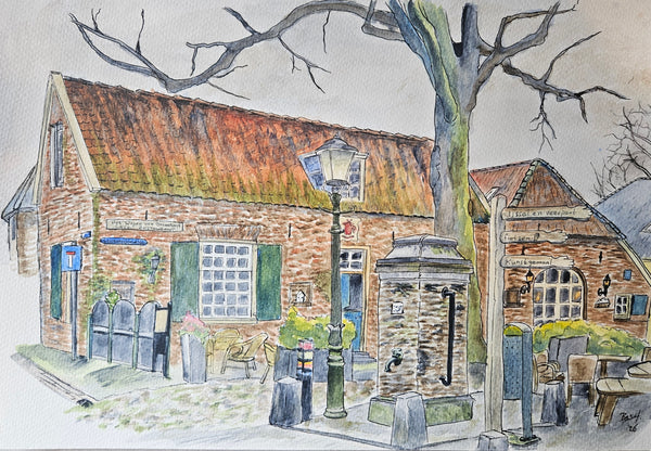 Town square, Bronkhorst The Netherlands (Giclee Print)