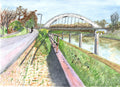 The river IJssel near Zutphen, NL (Giclee Print)
