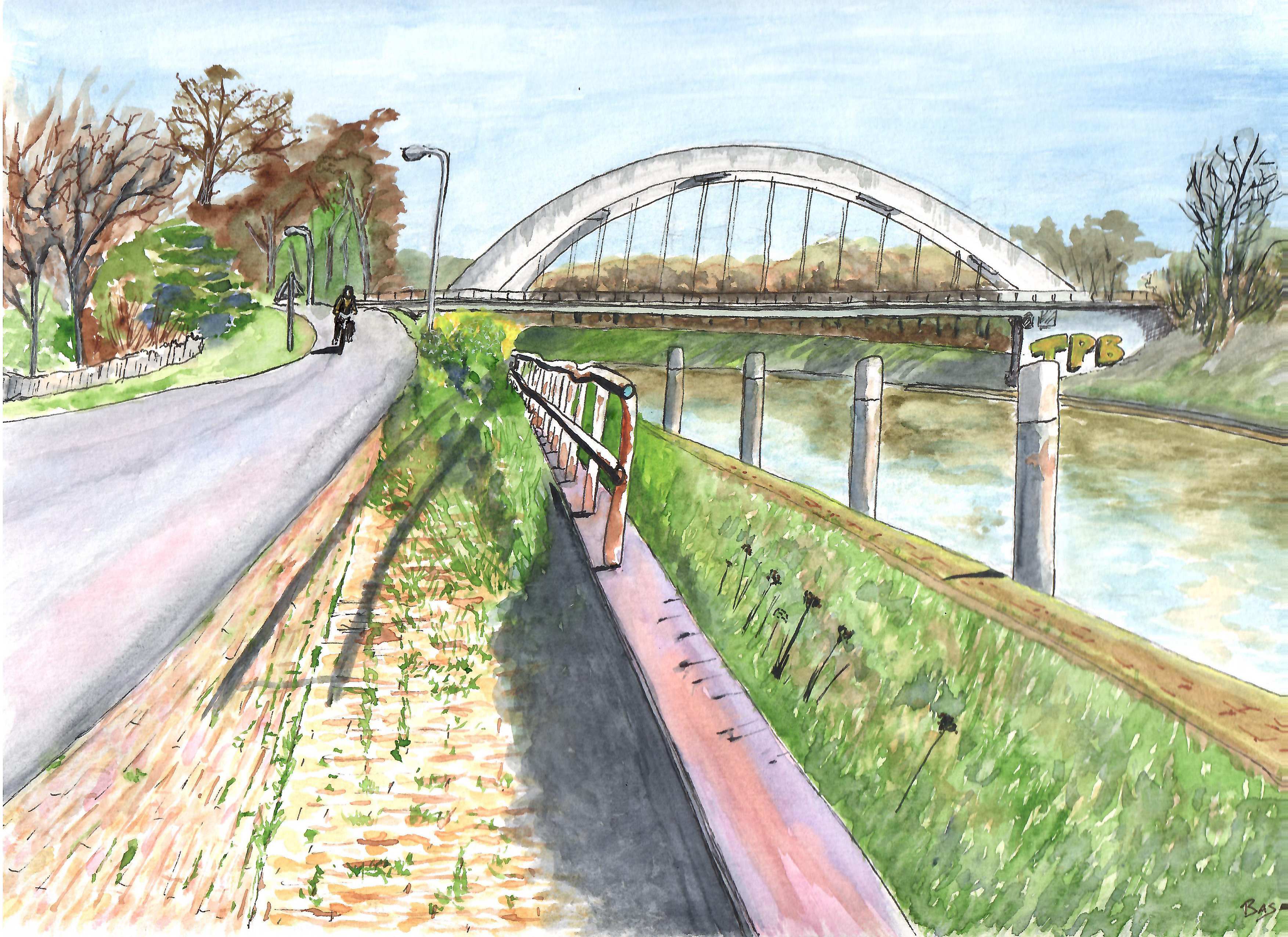 The river IJssel near Zutphen, NL