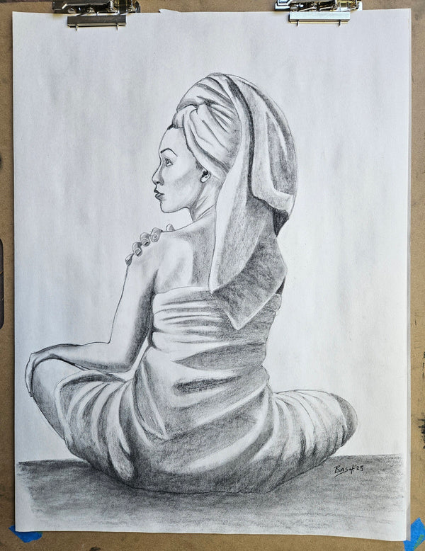 Woman in towels