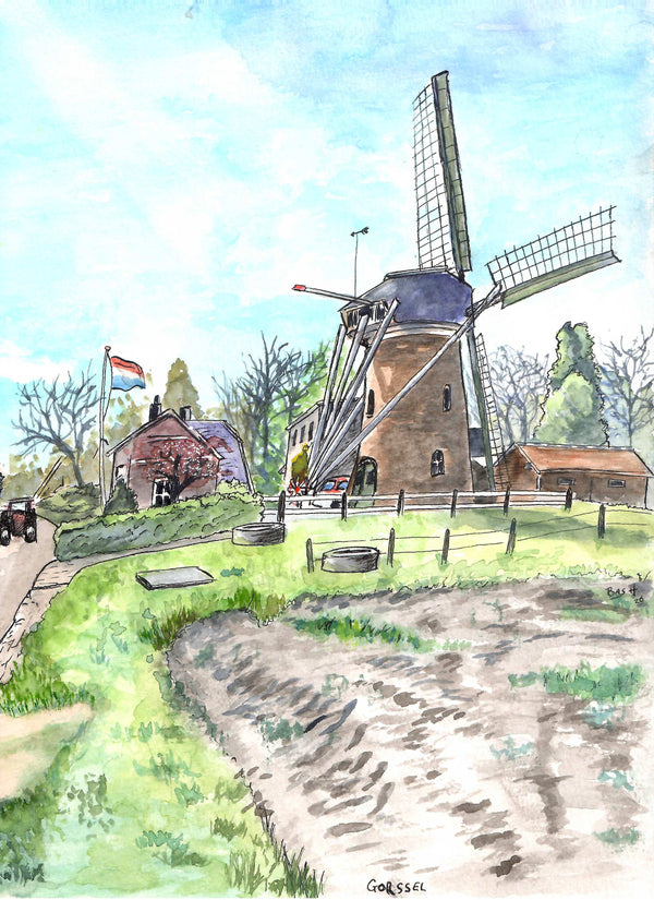 Windmill in Gorssel (Giclee Print)
