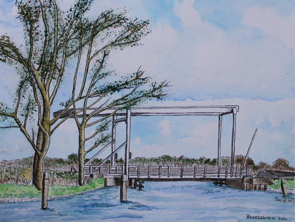 Small bridge, Voorschoten (NL) (Giclee Print)