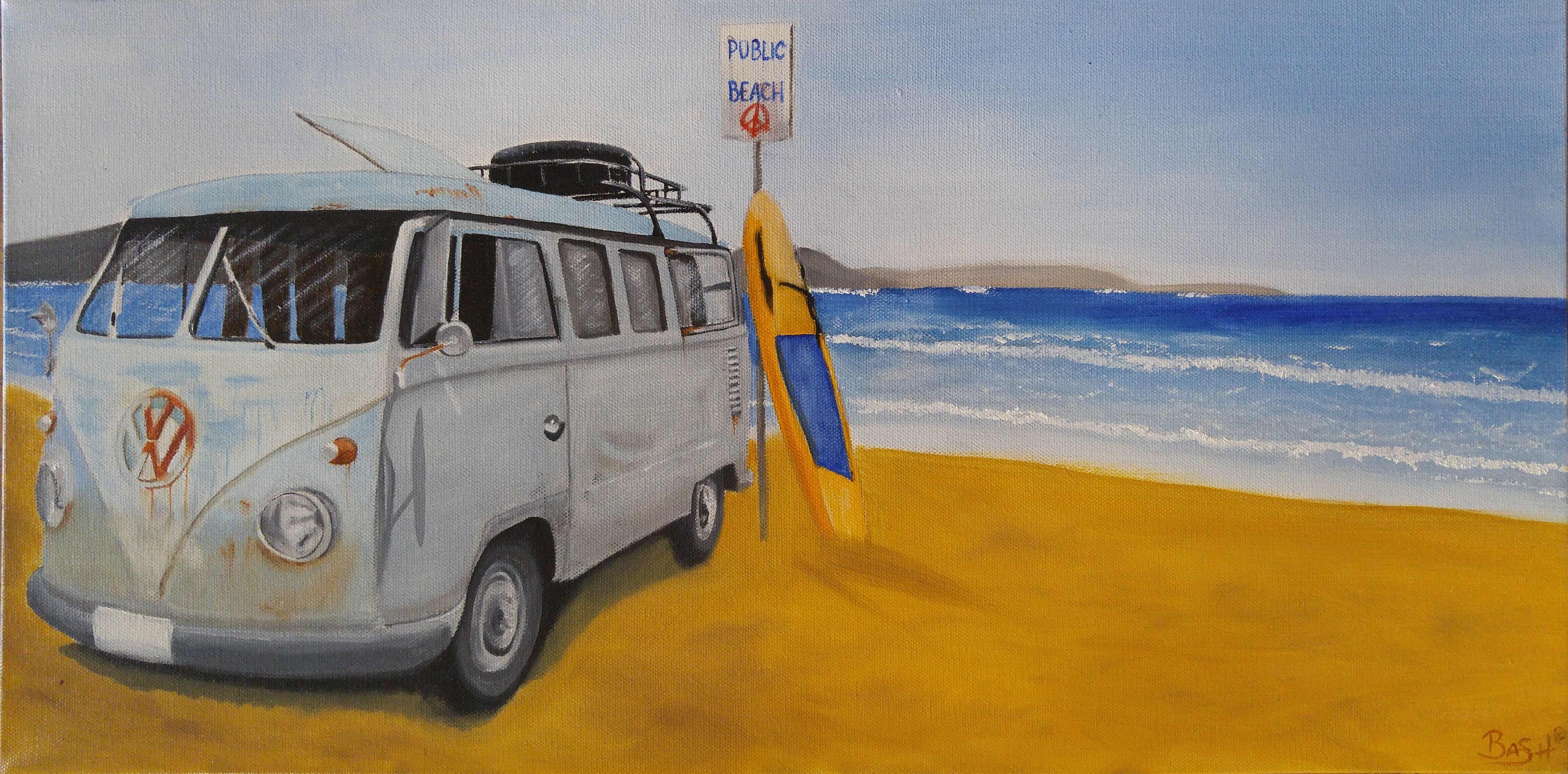 Freedom bus, Limited edition framed giclee print